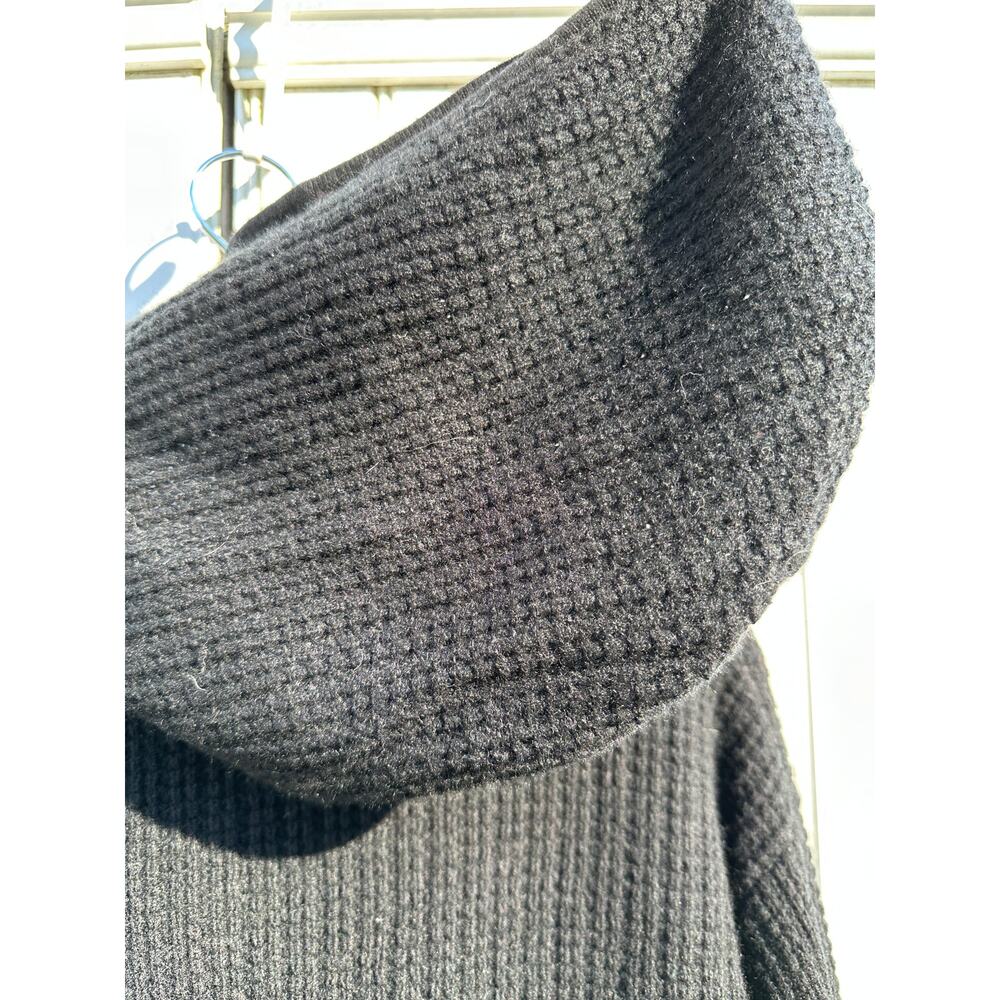 Alo Yoga Cashmere Plush Waffle Full Zip Hoodie Black Size Small $348 EUC Crop - Picture 15 of 16